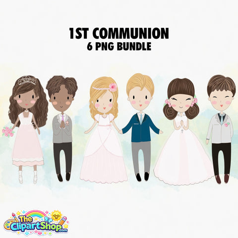 1st Communion Clipart PNG Bundle