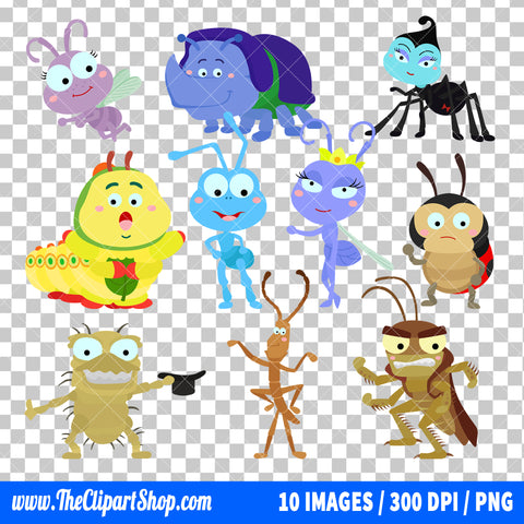 A Bug's Life Clipart PNG Bundle