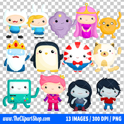 Adventure Time Clipart PNG Bundle