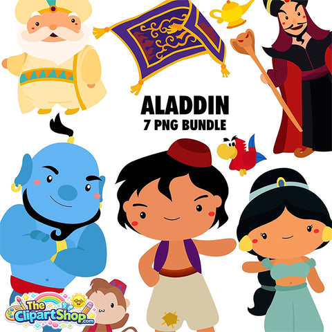 Aladdin Clipart PNG Bundle