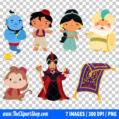Aladdin Clipart PNG Bundle