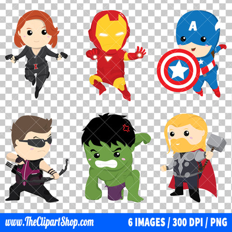 Avengers Clipart PNG Bundle #3
