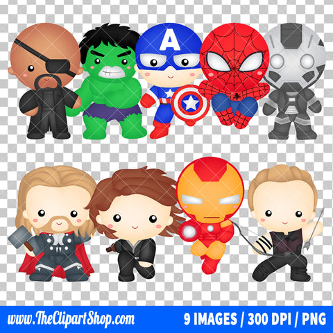 Avengers Clipart PNG Bundle #4