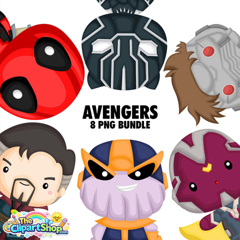 Avengers Clipart PNG Bundle #5
