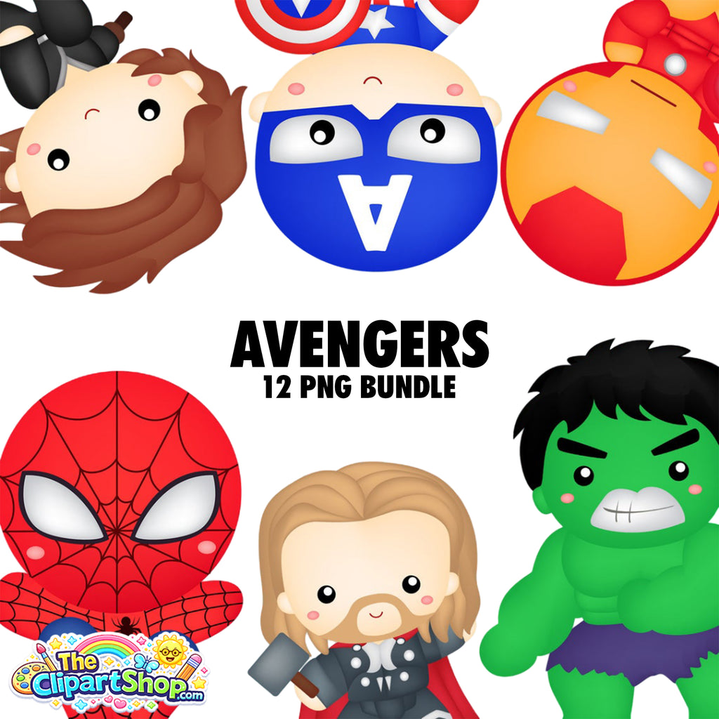Avengers Clipart PNG Bundle #6