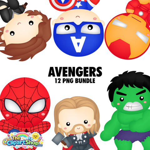 Avengers Clipart PNG Bundle #6