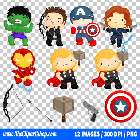 Avengers Clipart PNG Bundle