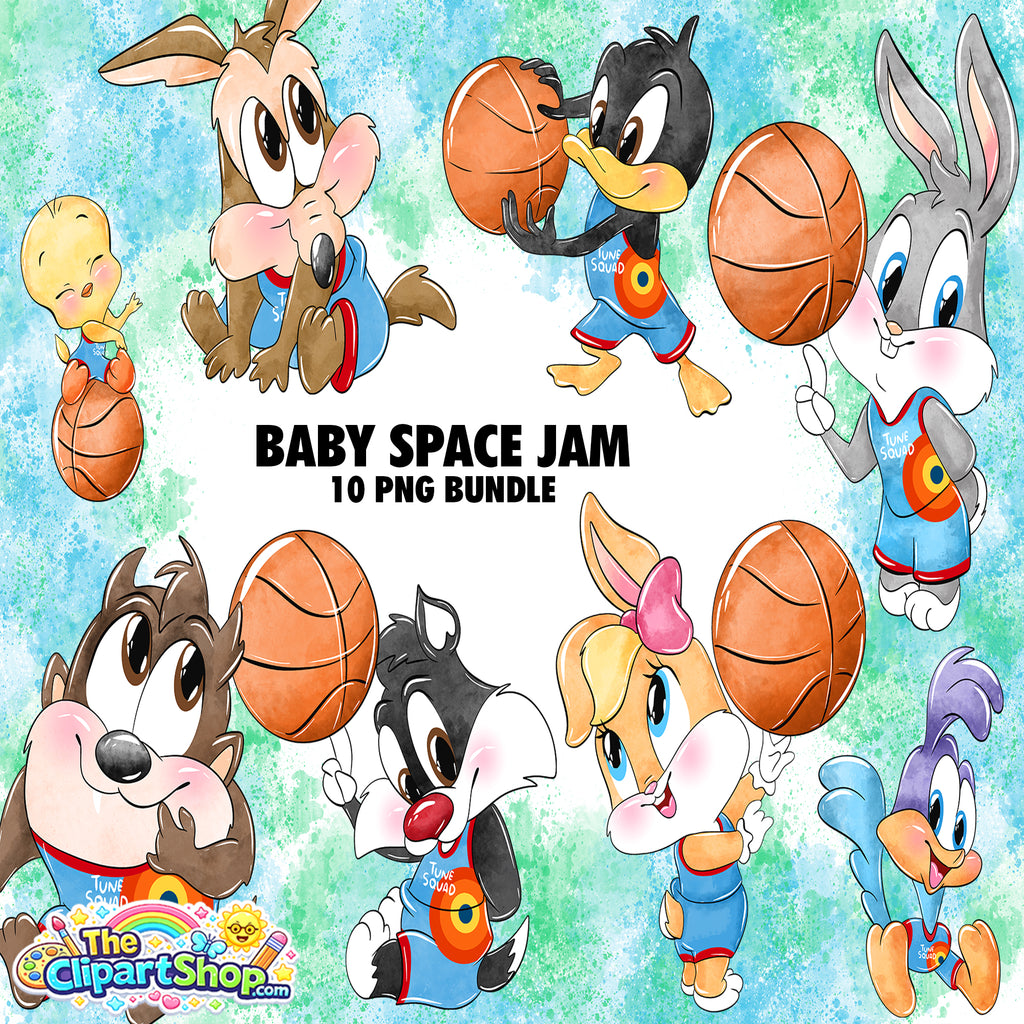 Baby Space Jam Clipart PNG Bundle