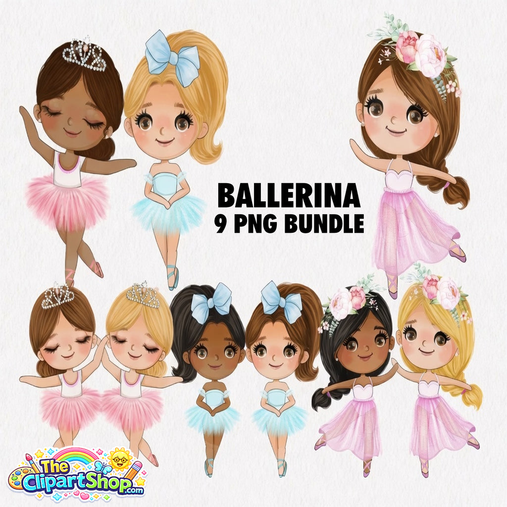 Ballerina Clipart PNG Bundle #2