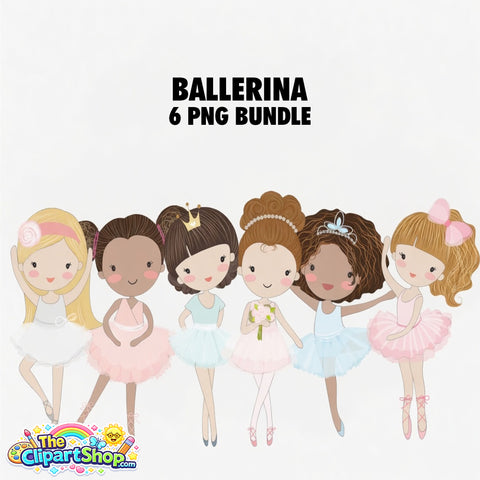 Ballerina Clipart PNG Bundle