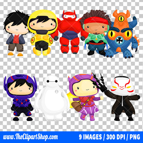 Big Hero 6 Clipart PNG Bundle
