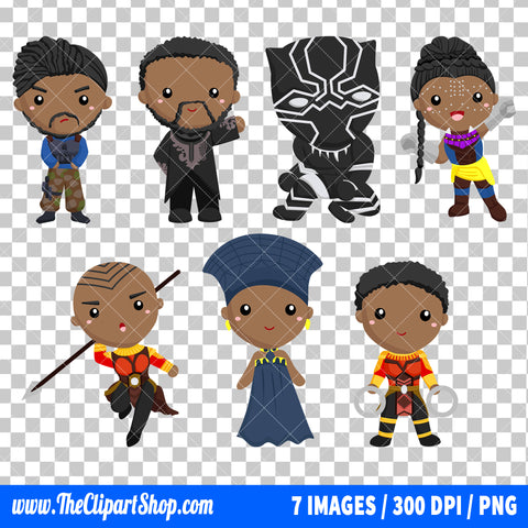Black Panther Clipart PNG Bundle