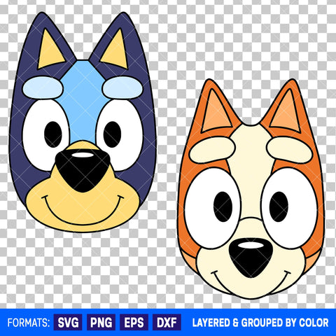Bluey And Bingo Bundle SVG Cut Files for Cricut and Silhouette