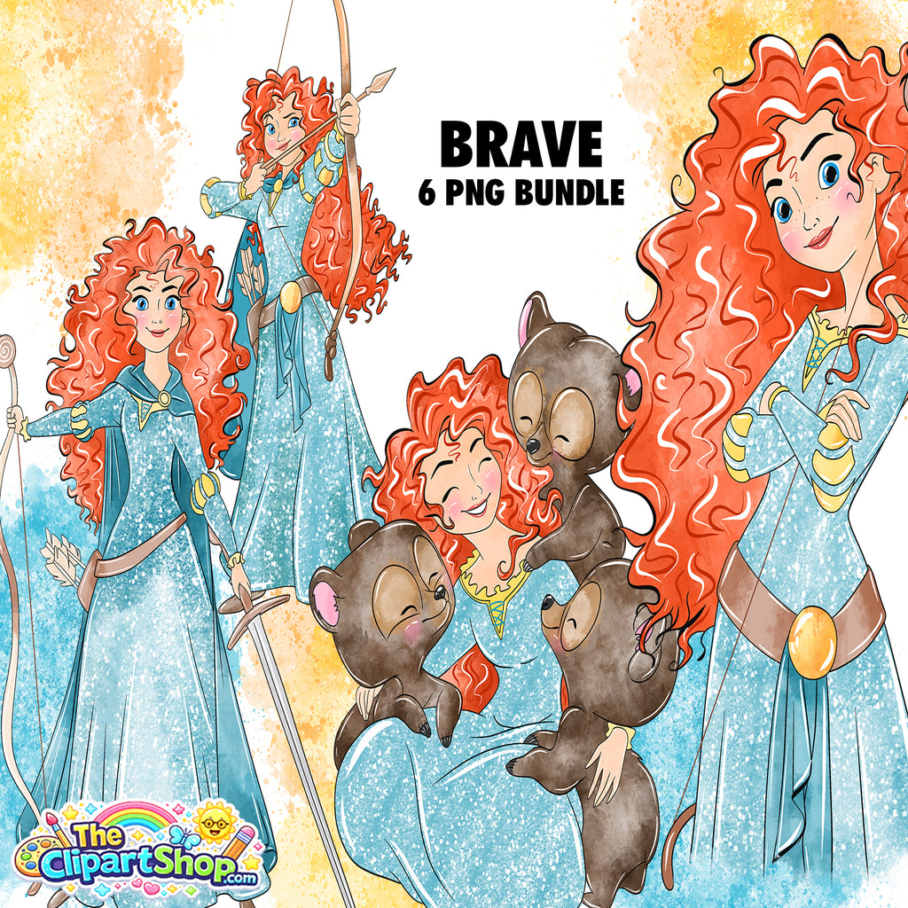 Brave Clipart PNG Bundle