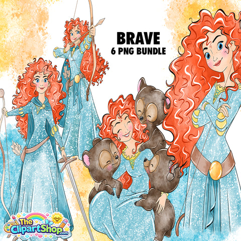 Brave Clipart PNG Bundle
