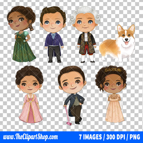 Bridgerton Clipart PNG Bundle #3