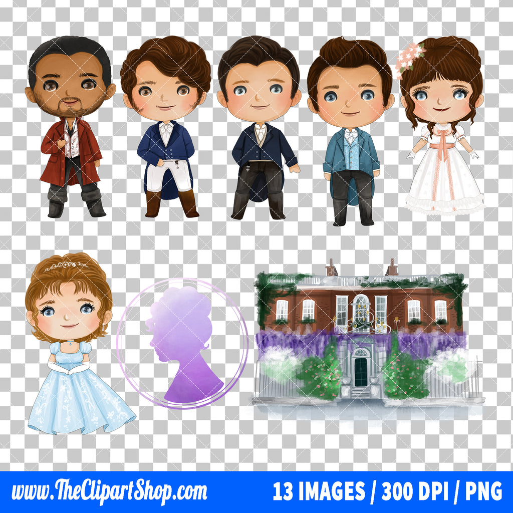 Bridgerton Clipart PNG Bundle