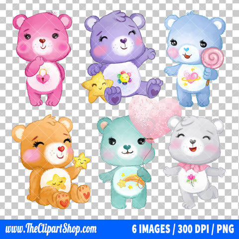 Care Bears Clipart PNG Bundle #2