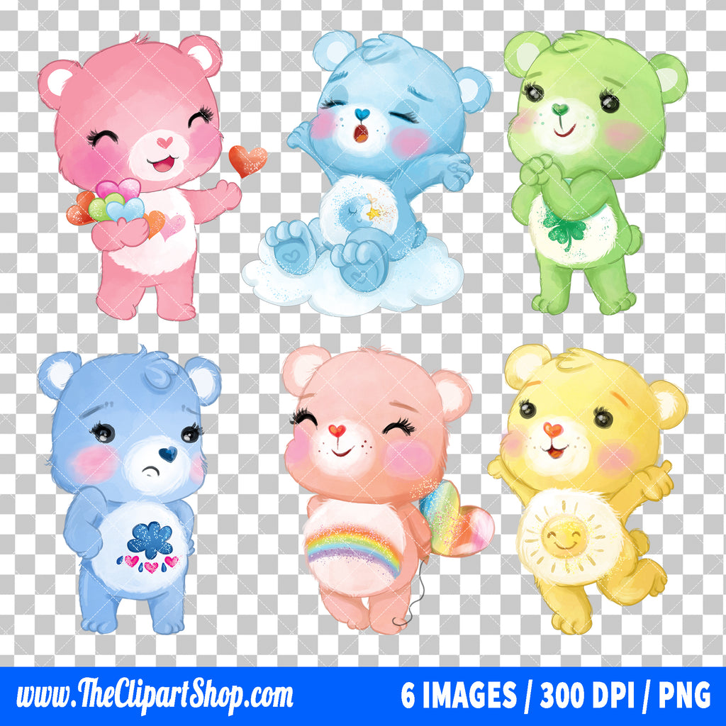 Care Bears Clipart PNG Bundle