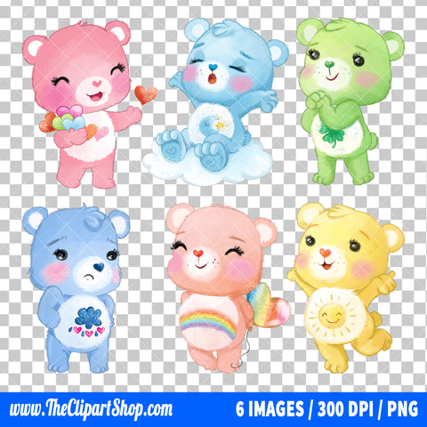 Care Bears Clipart PNG Bundle