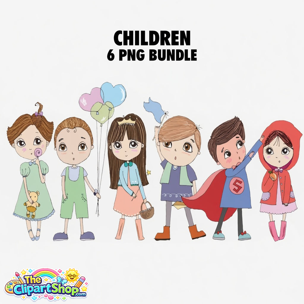 Children Clipart PNG Bundle #2