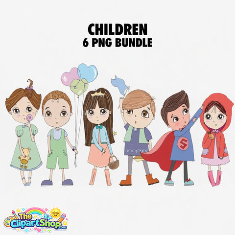 Children Clipart PNG Bundle #2