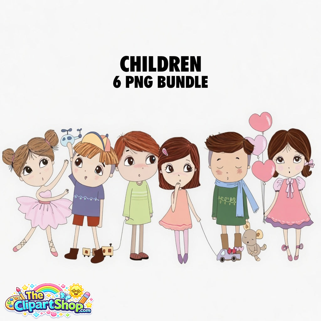 Children Clipart PNG Bundle