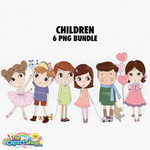 Children Clipart PNG Bundle