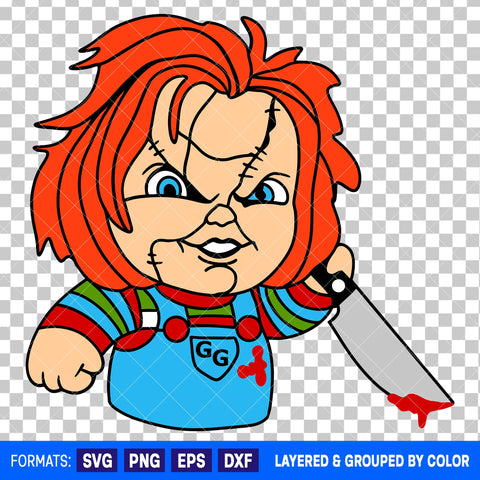 Chucky Horror Halloween SVG Cut File for Cricut and Silhouette #3