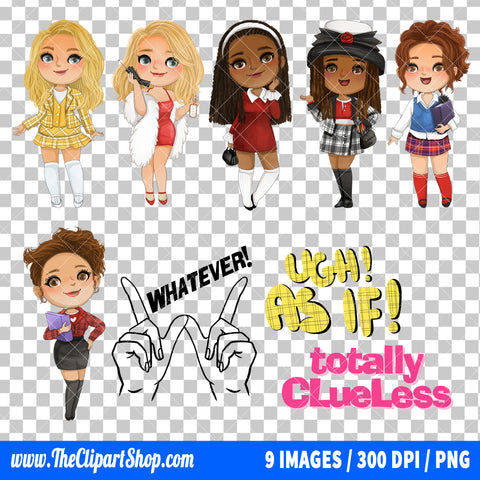 Clueless Clipart PNG Bundle
