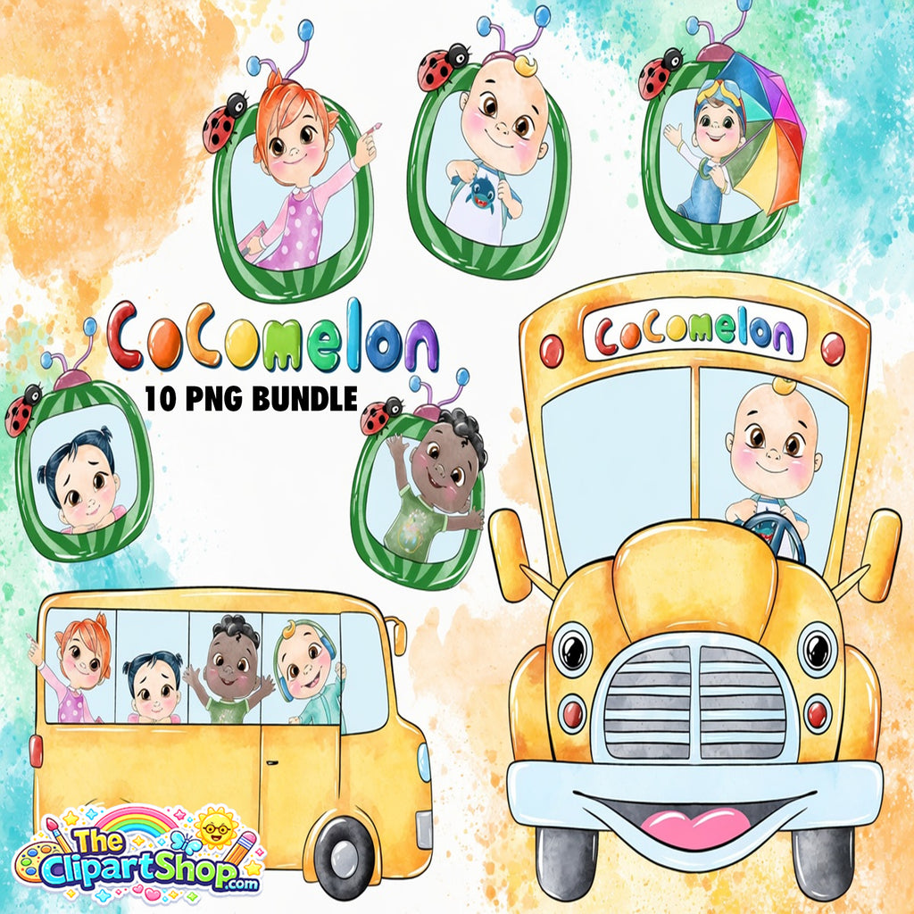 Cocomelon Clipart PNG Bundle