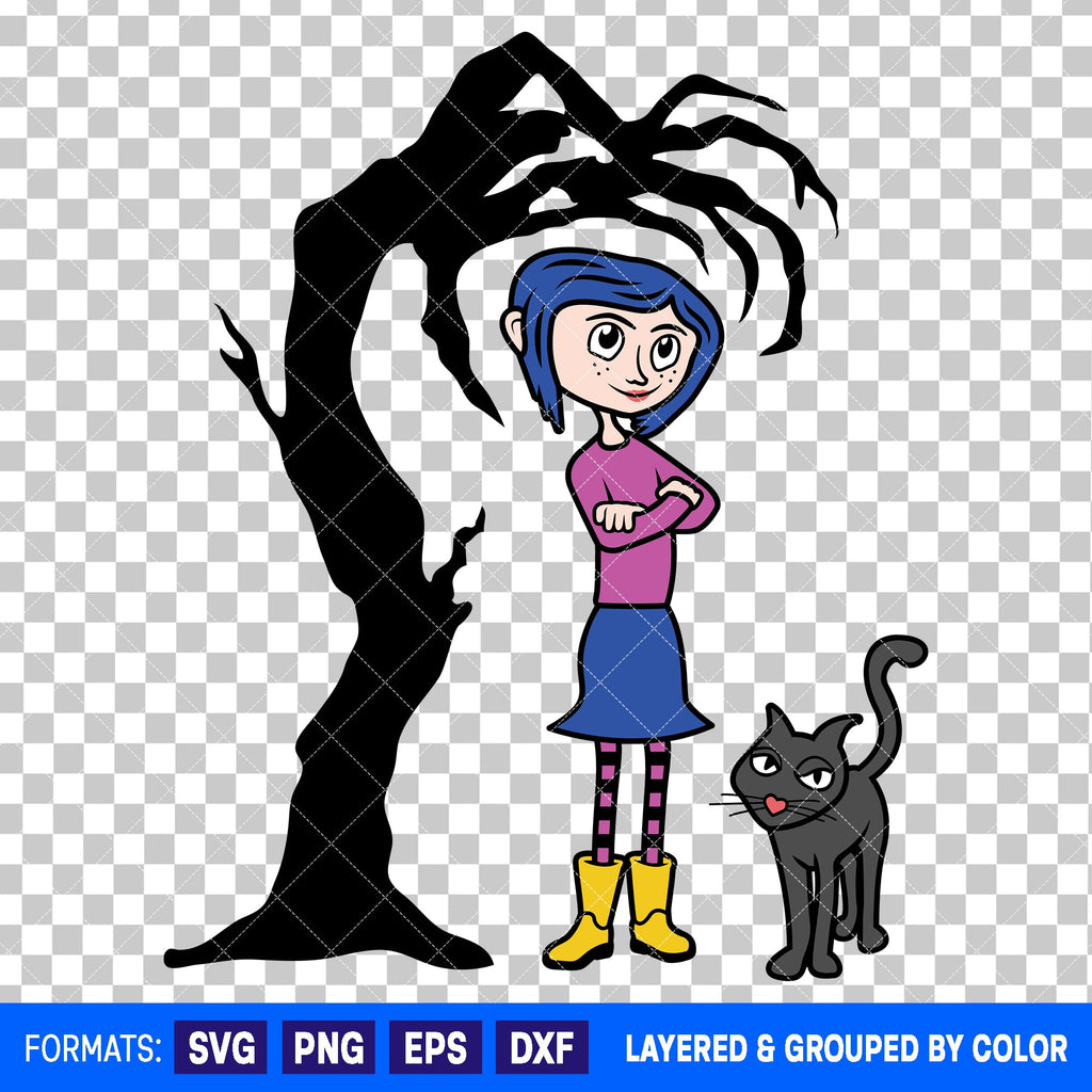 Coraline Halloween SVG Cut File for Cricut and Silhouette #9