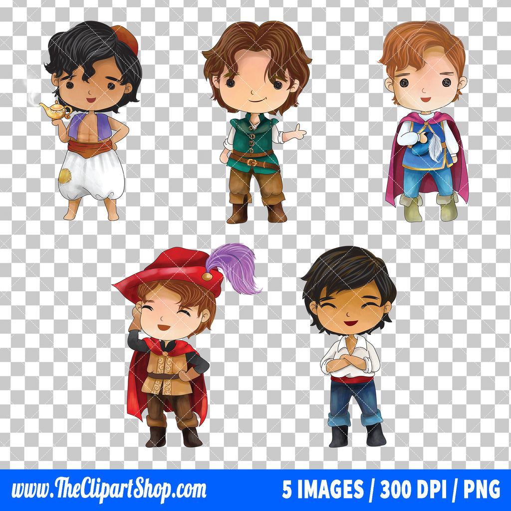 Disney Prince Clipart PNG Bundle #2