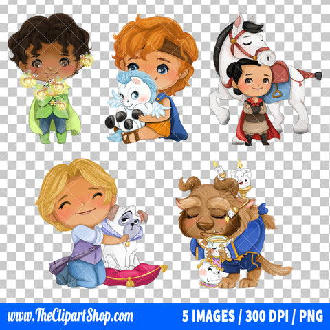Disney Prince Clipart PNG Bundle #5