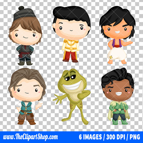 Disney Prince Clipart PNG Bundle