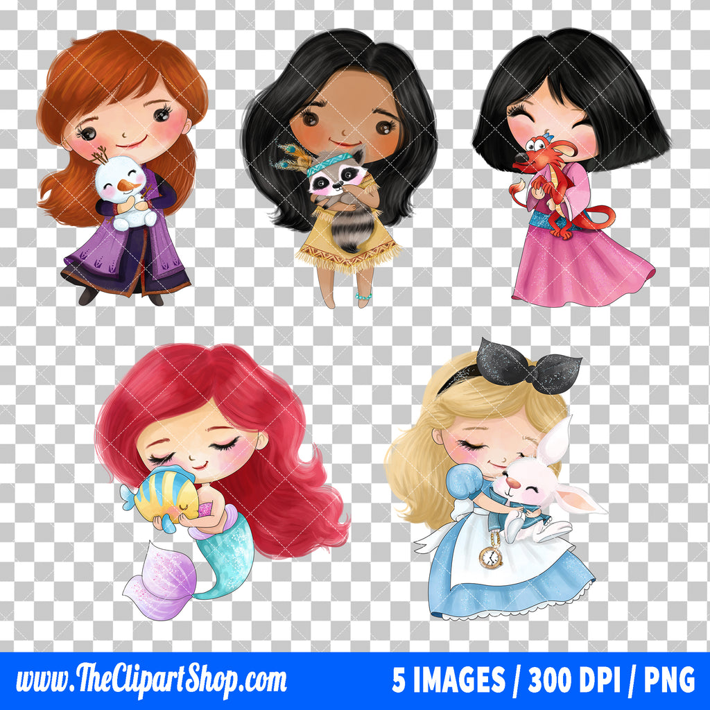 Disney Princess Clipart PNG Bundle #10