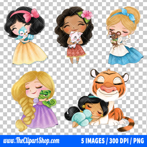 Disney Princess Clipart PNG Bundle #11
