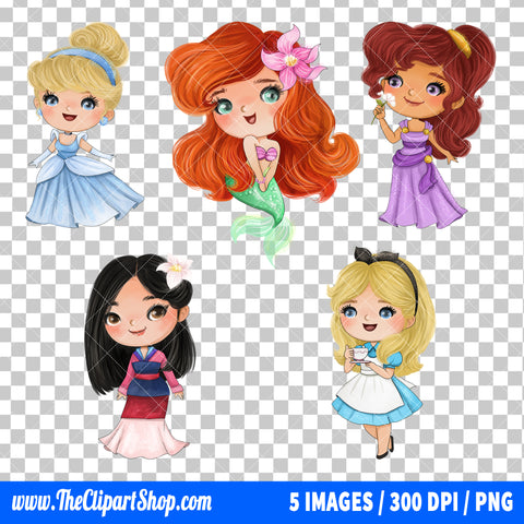 Disney Princess Clipart PNG Bundle #15