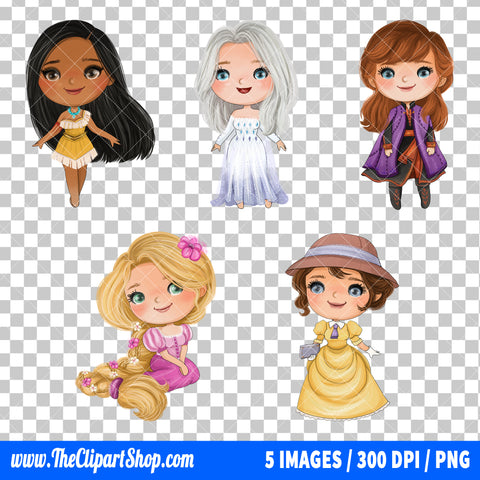 Disney Princess Clipart PNG Bundle #16