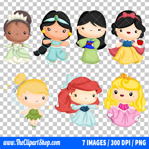 Disney Princess Clipart PNG Bundle #2