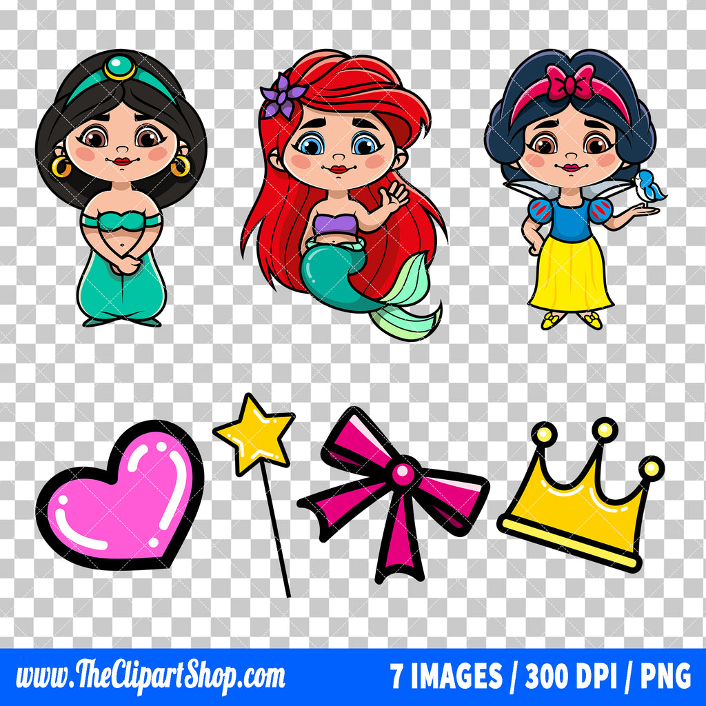 Disney Princess Clipart PNG Bundle #3