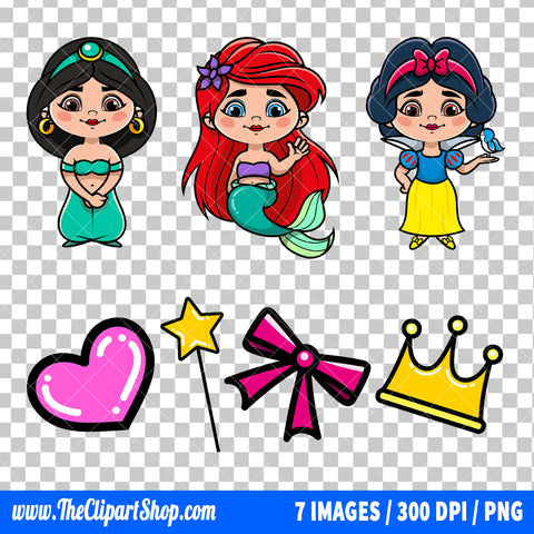 Disney Princess Clipart PNG Bundle #3