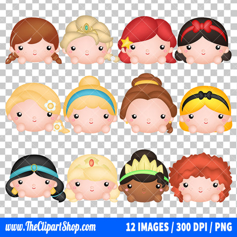 Disney Princess Clipart PNG Bundle #4