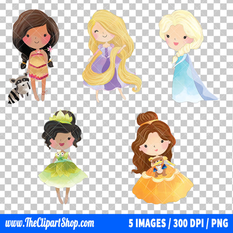 Disney Princess Clipart PNG Bundle #6