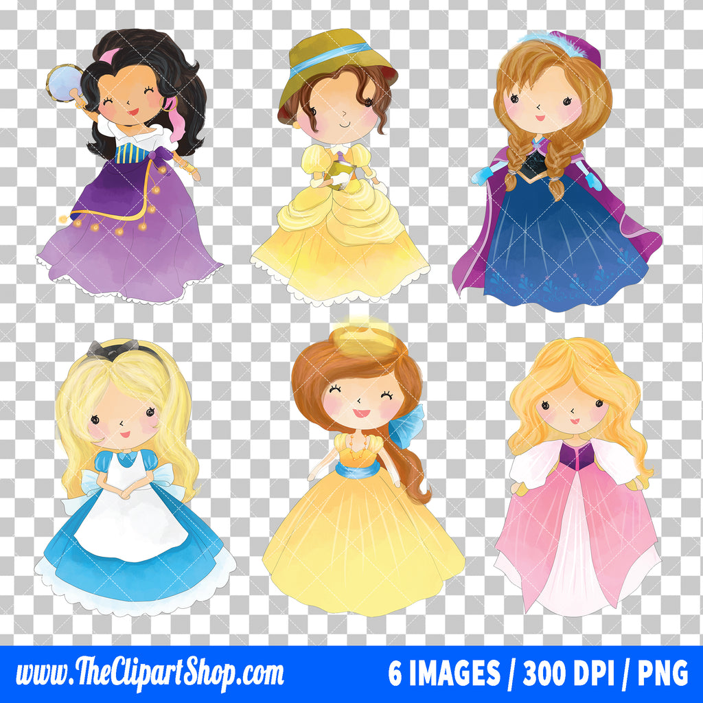 Disney Princess Clipart PNG Bundle #7
