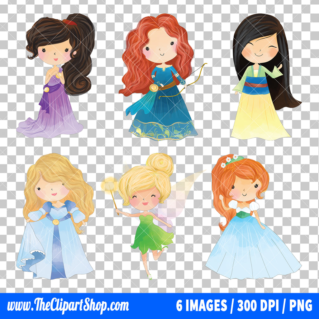 Disney Princess Clipart PNG Bundle #8