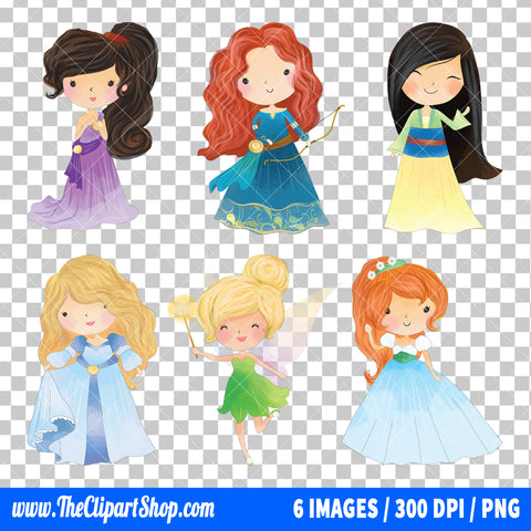 Disney Princess Clipart PNG Bundle #8