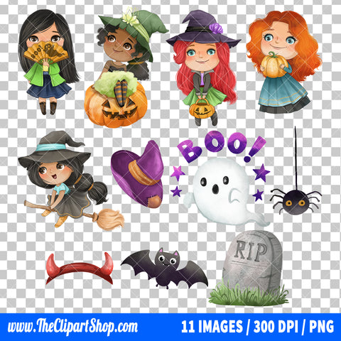 Disney Princess Halloween Clipart PNG Bundle #2