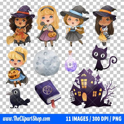 Disney Princess Halloween Clipart PNG Bundle #3