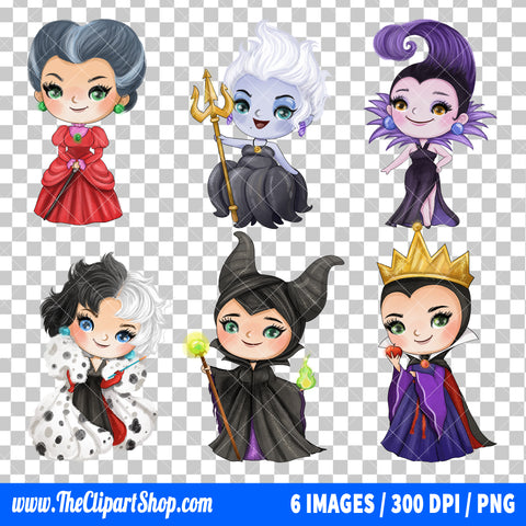 Disney Villains Clipart PNG Bundle #2